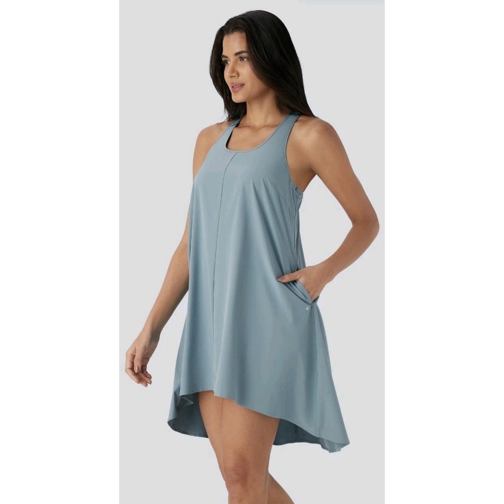 NEW Breezeful RacerPocket High Low Flowy Quick Dry Casual Dress Beach S 4/6 Boho